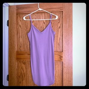 Purple striped dress